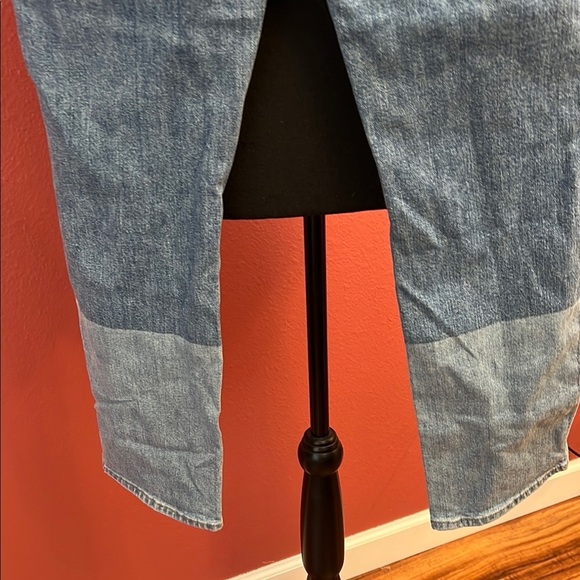 7 for all Mankind Edie High Rise Distressed Patch Work Jeans - Picture 8 of 10